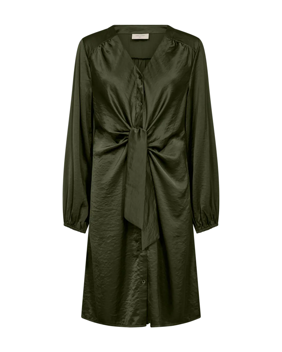 DOVE SATENG KJOLE - KOMBU GREEN