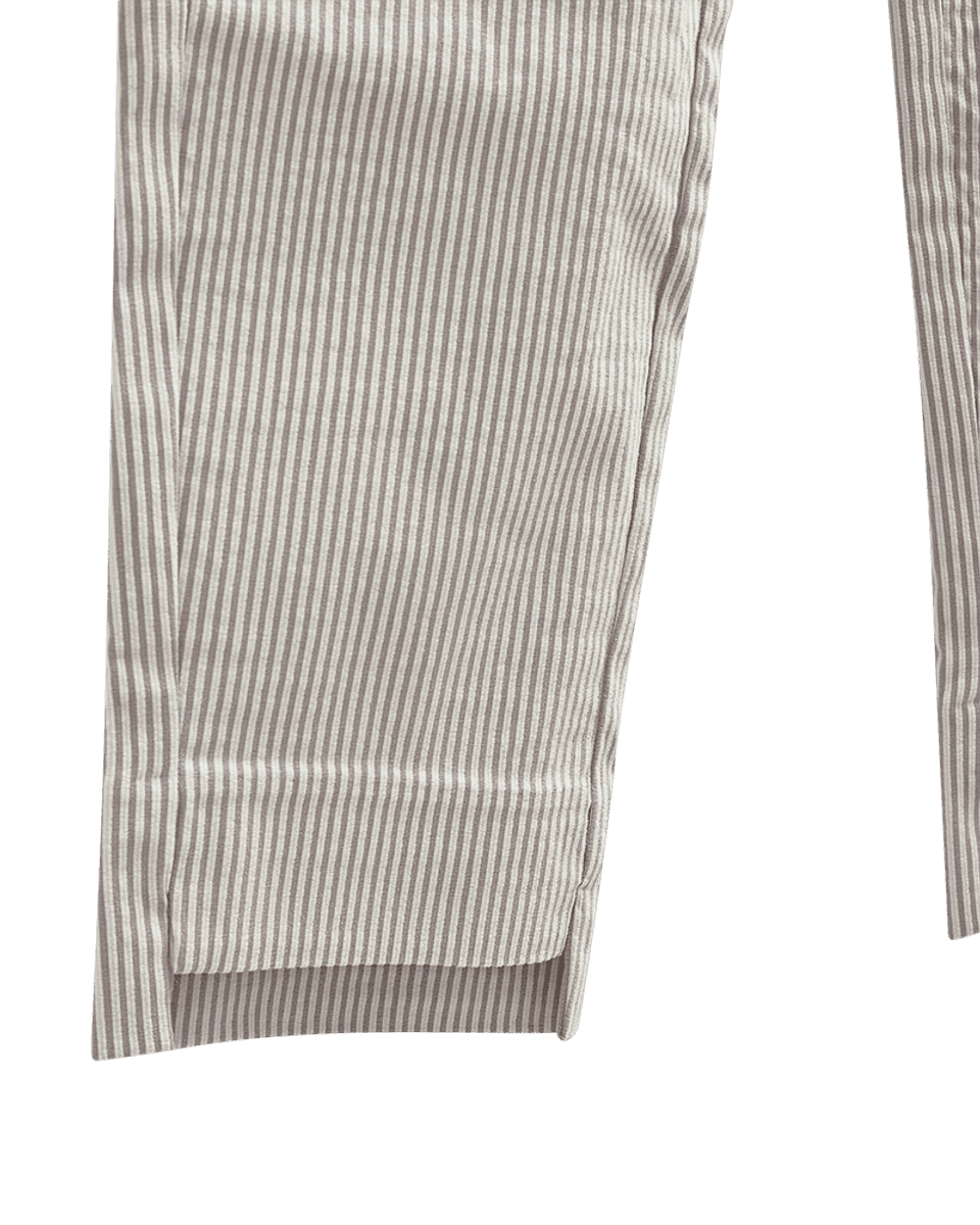 REX CHINOS ANKEL BUKSE - TAUPE STRIPER