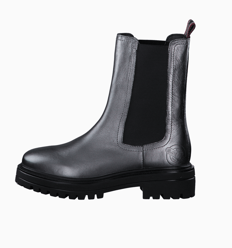 BOOTS I SKINN - GRÅ METALIC