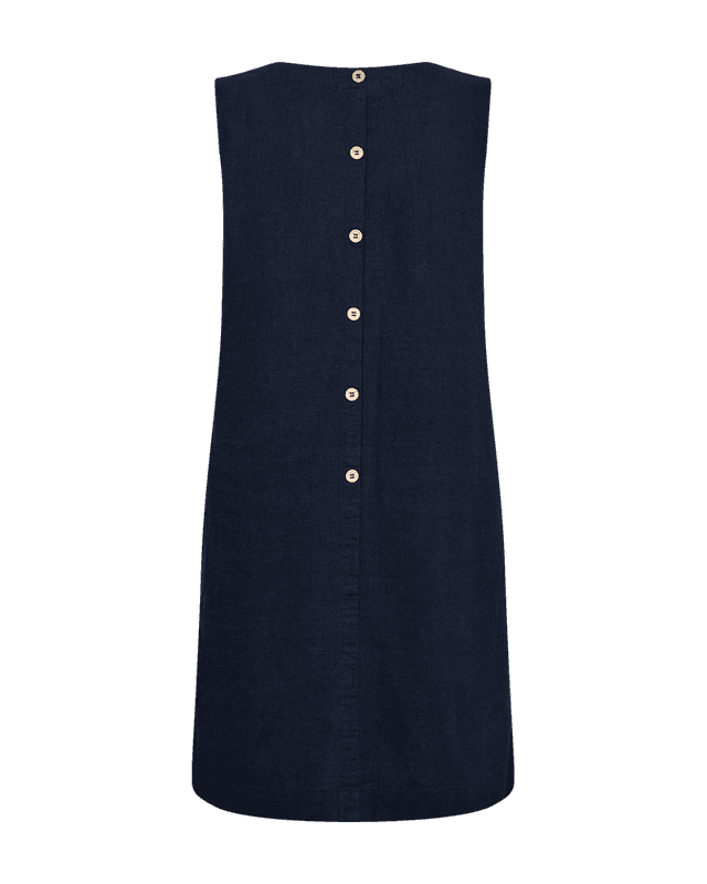 LAVA KJOLE U/ERM M/KNAPPER BAK - NAVY
