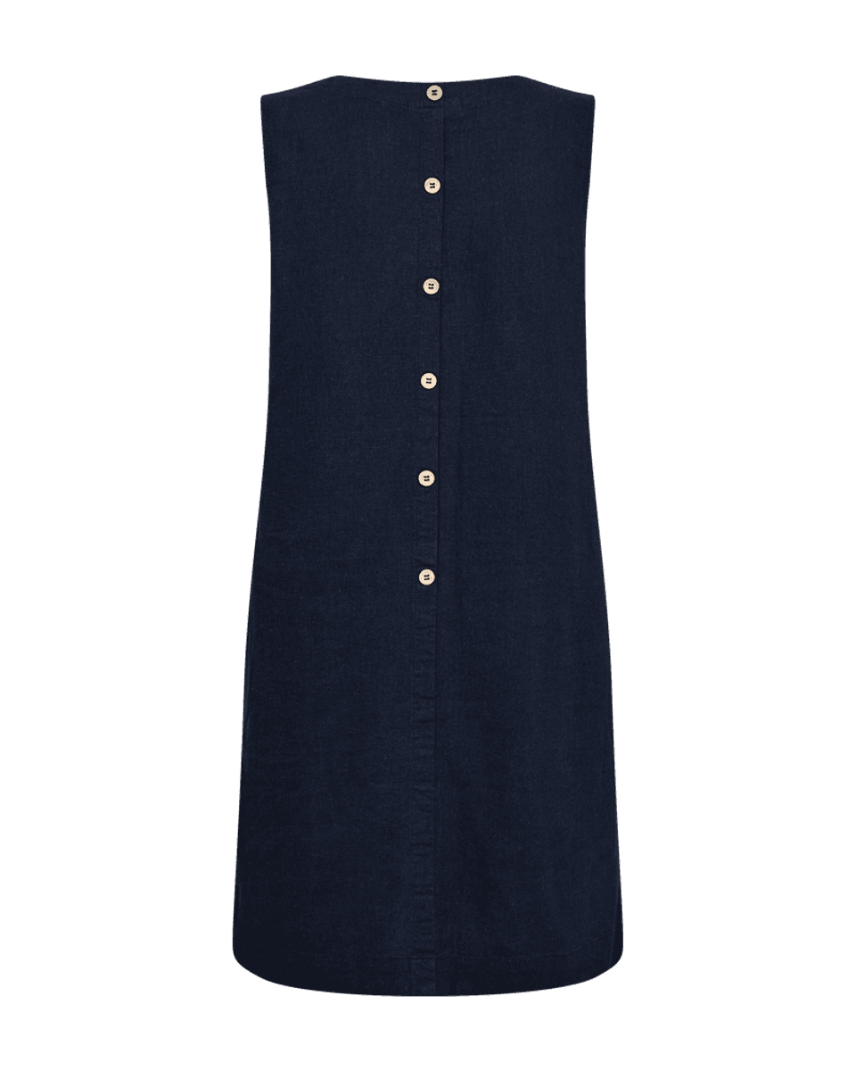 LAVA KJOLE U/ERM M/KNAPPER BAK - NAVY