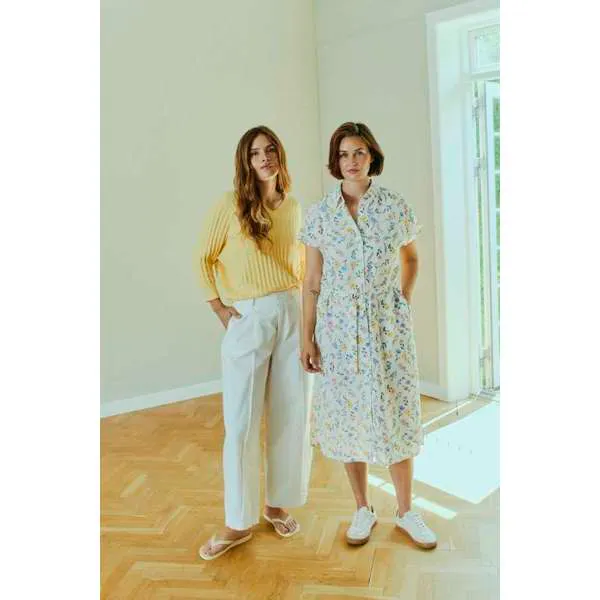 Hovedbilde MOLLI KJOLE BLOMSTERENG - OFFWHITE/GUL