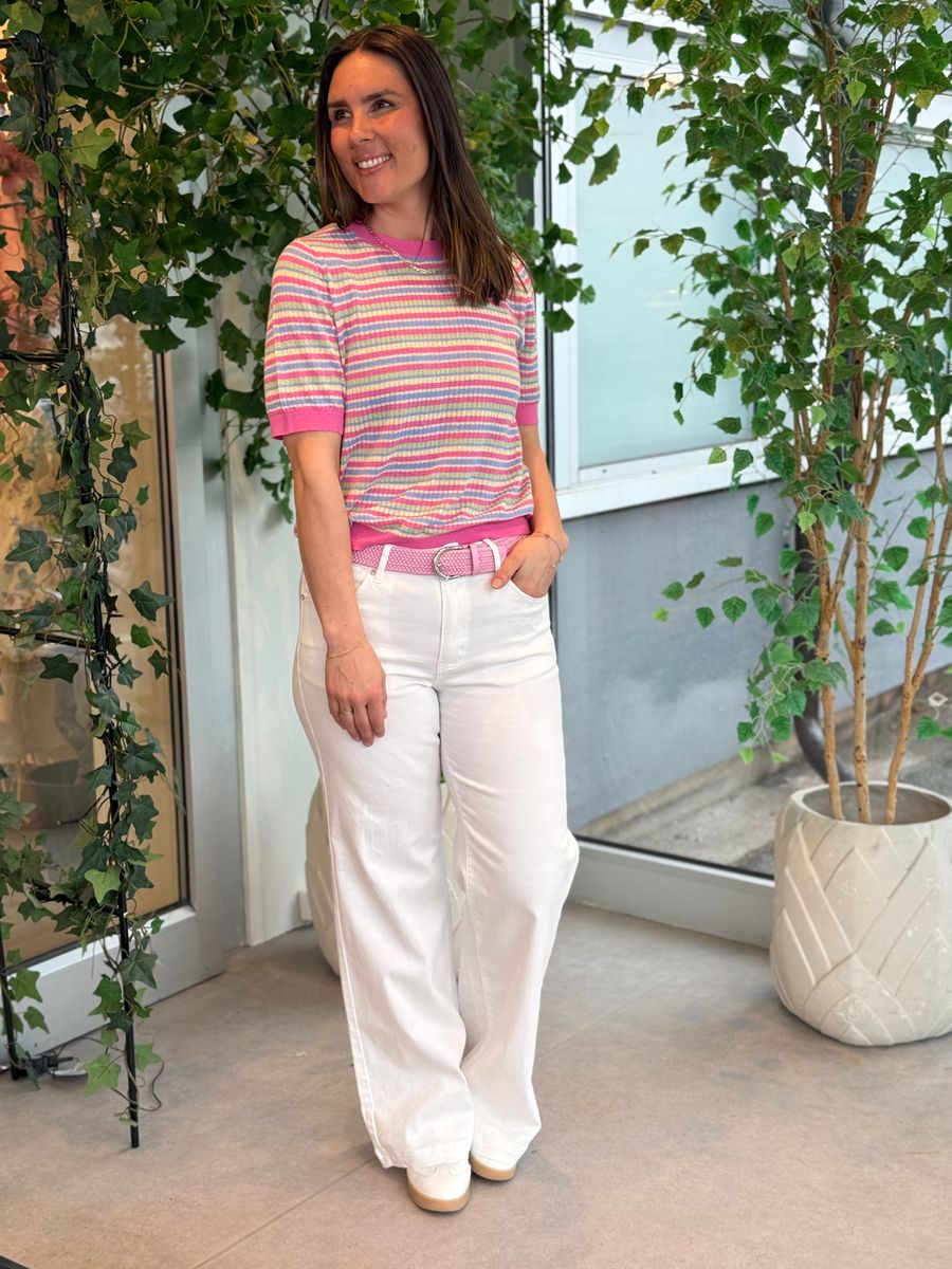 VEGA FLARE JEANS 84 CM - HVIT