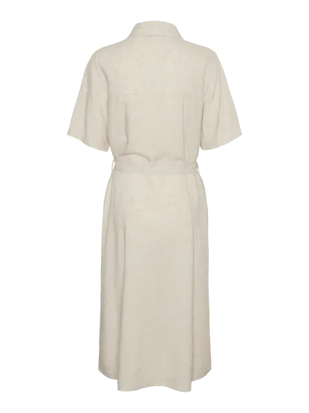 Hovedbilde PIA LIN/VISCOSE KJOLE - LYS SAND MELERT