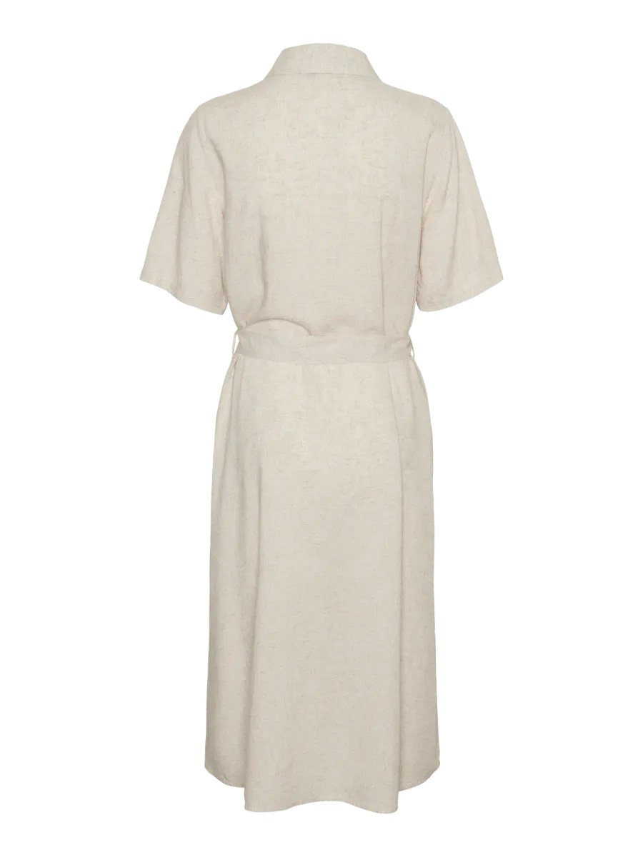 PIA LIN/VISCOSE KJOLE - LYS SAND MELERT