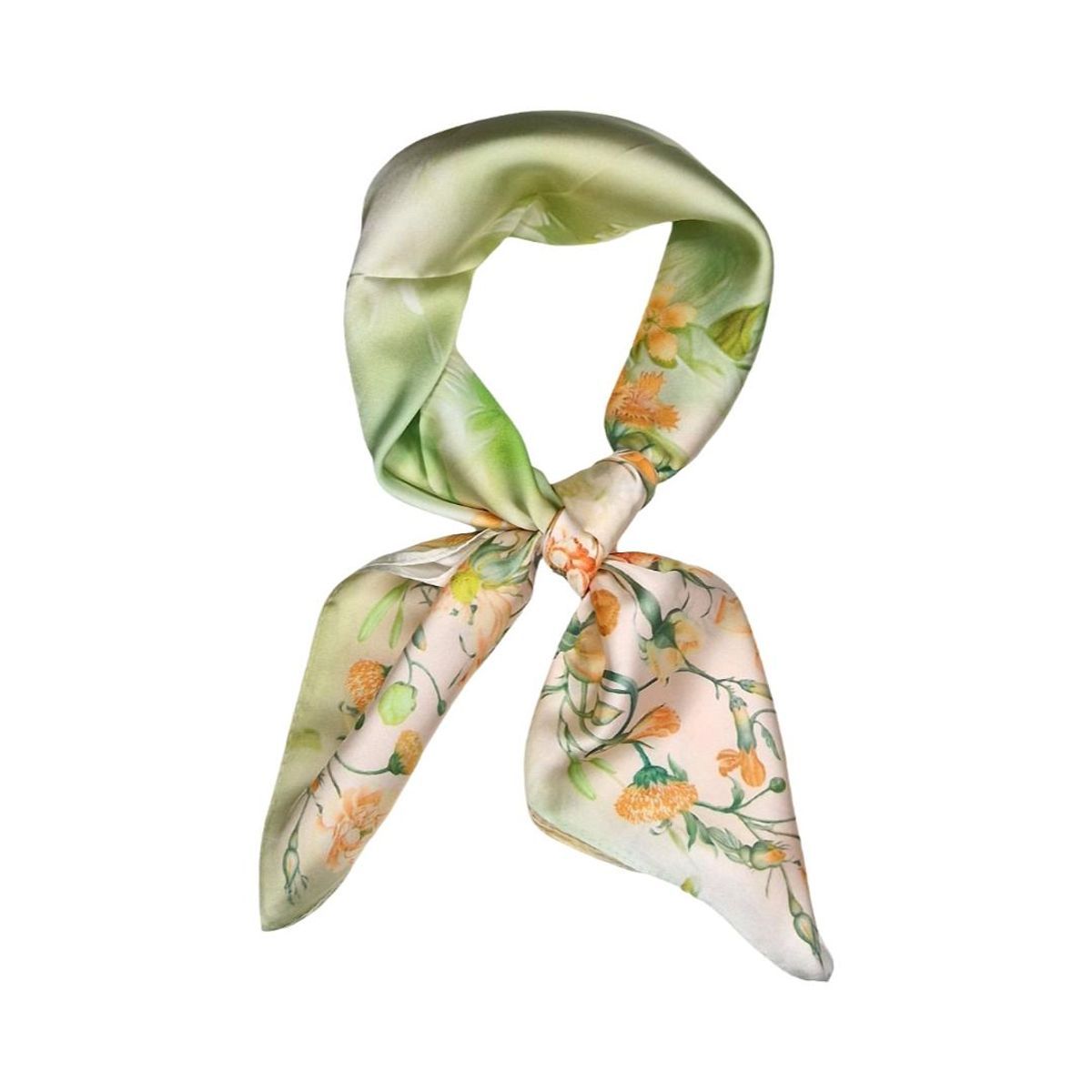 SKJERF SILKELOOK FLOWER - LYS GRØNN