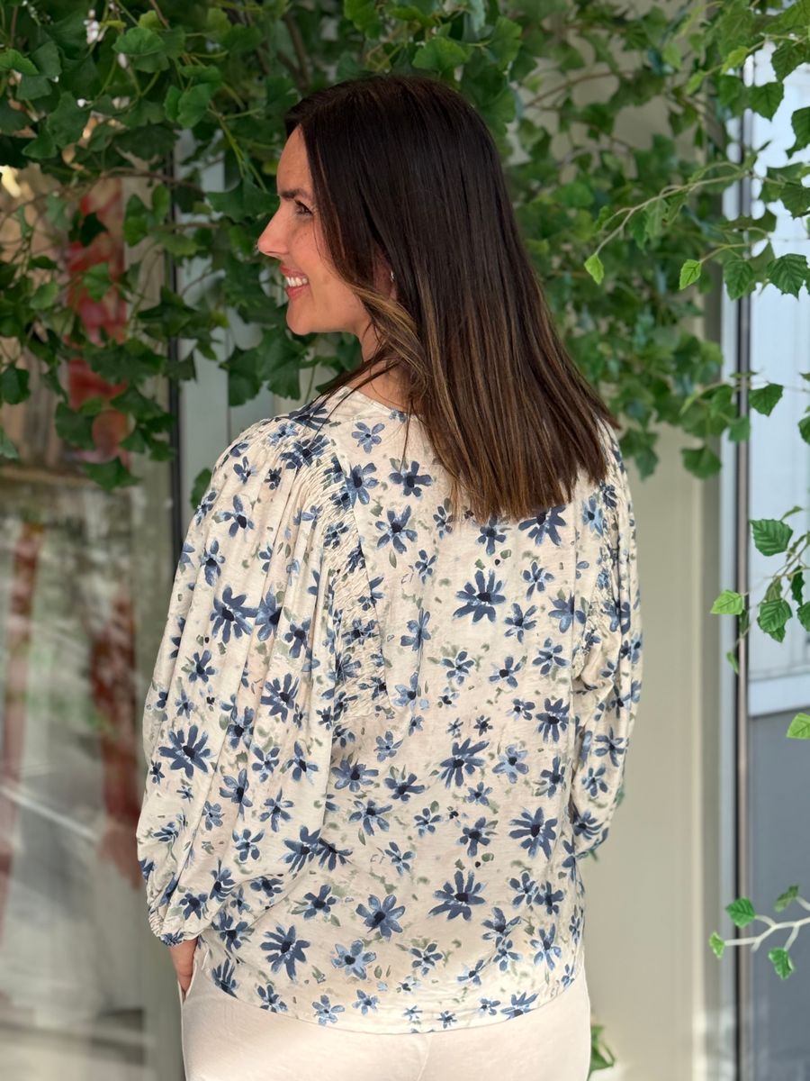 JOVI BLUSE - MOONBEAM/VINTAGE BLUE