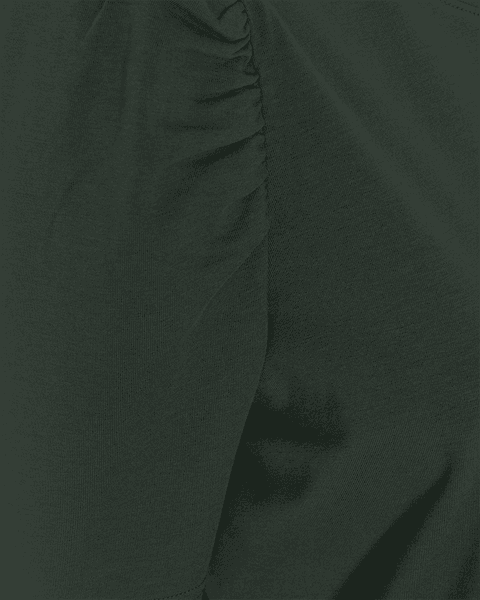 Hovedbilde FENJA T-SHIRT M/PUFFERM - MØRK GRØNN