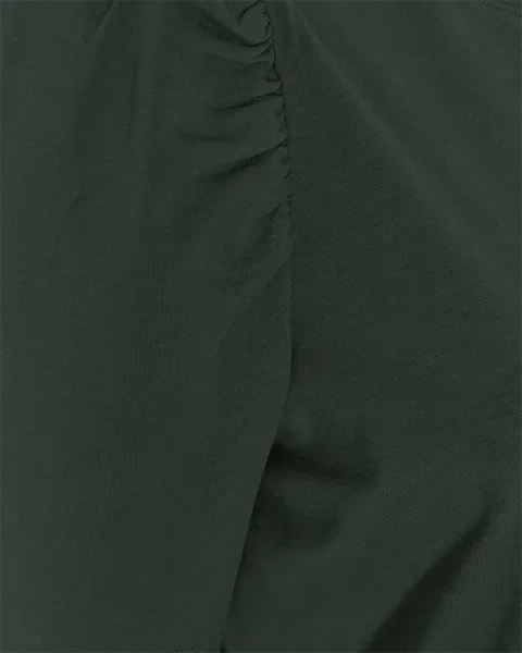 Hovedbilde FENJA T-SHIRT M/PUFFERM - MØRK GRØNN