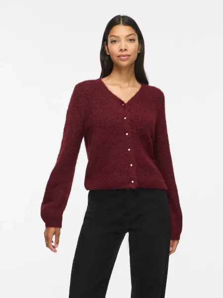 Hovedbilde MARLEY V-HALS CARDIGAN - PLOMME