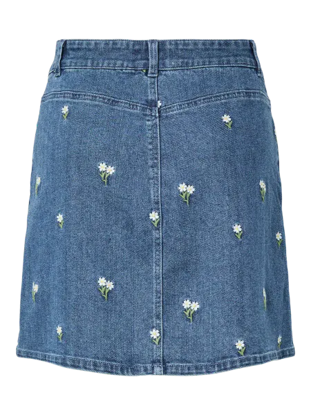 Hovedbilde FLORA EMBRO SKJØRT - MEDIUM BLÅ