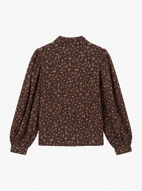 Hovedbilde NOELLE BLUSE M/BLOMSTER - BRUN/GUL