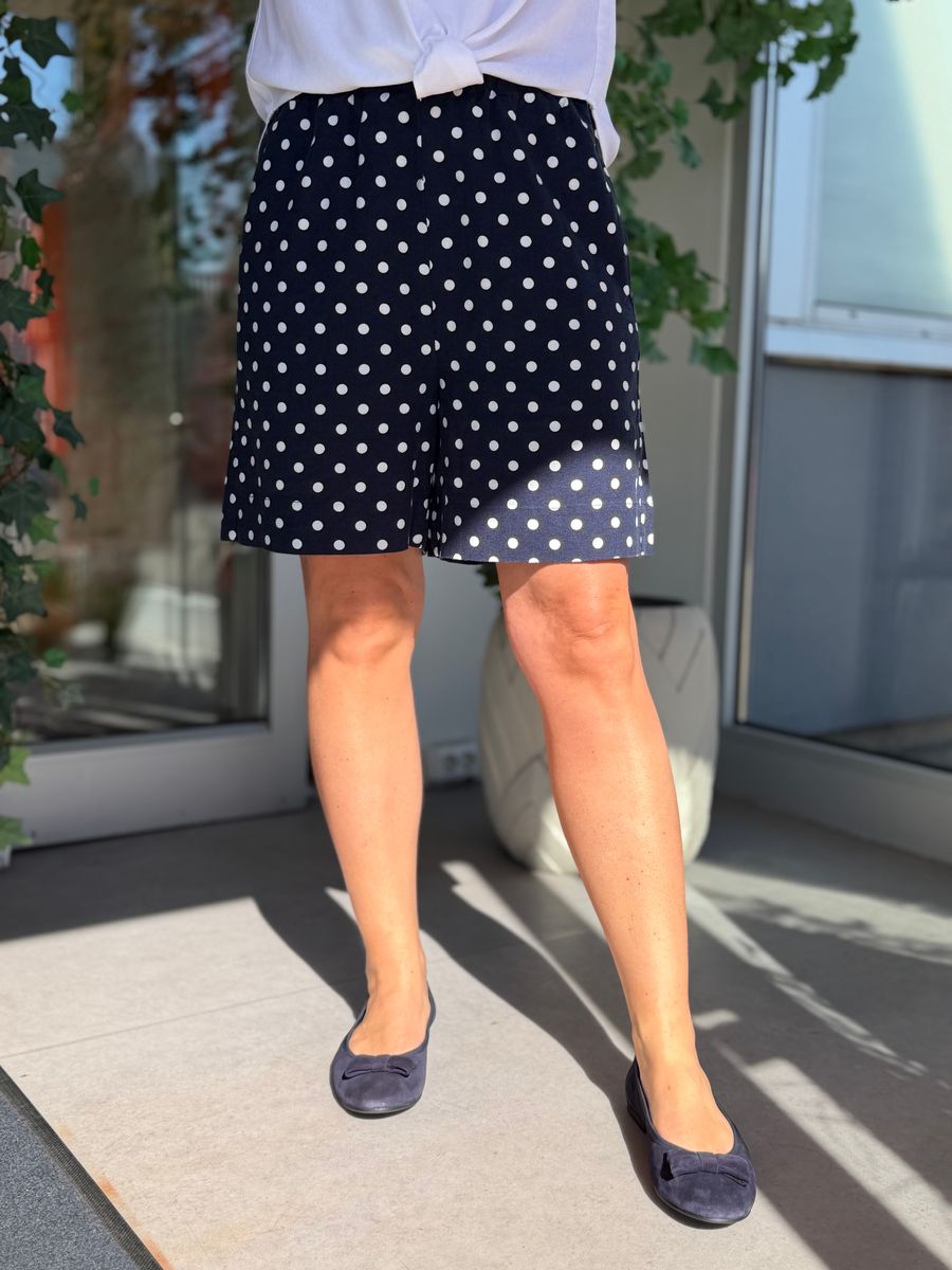 LAVISCO SHORTS M/DOTS - NAVY/HVIT