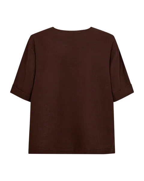 Hovedbilde LAVA LIN/VISCOSE TOPP M/LOMME - BRUN
