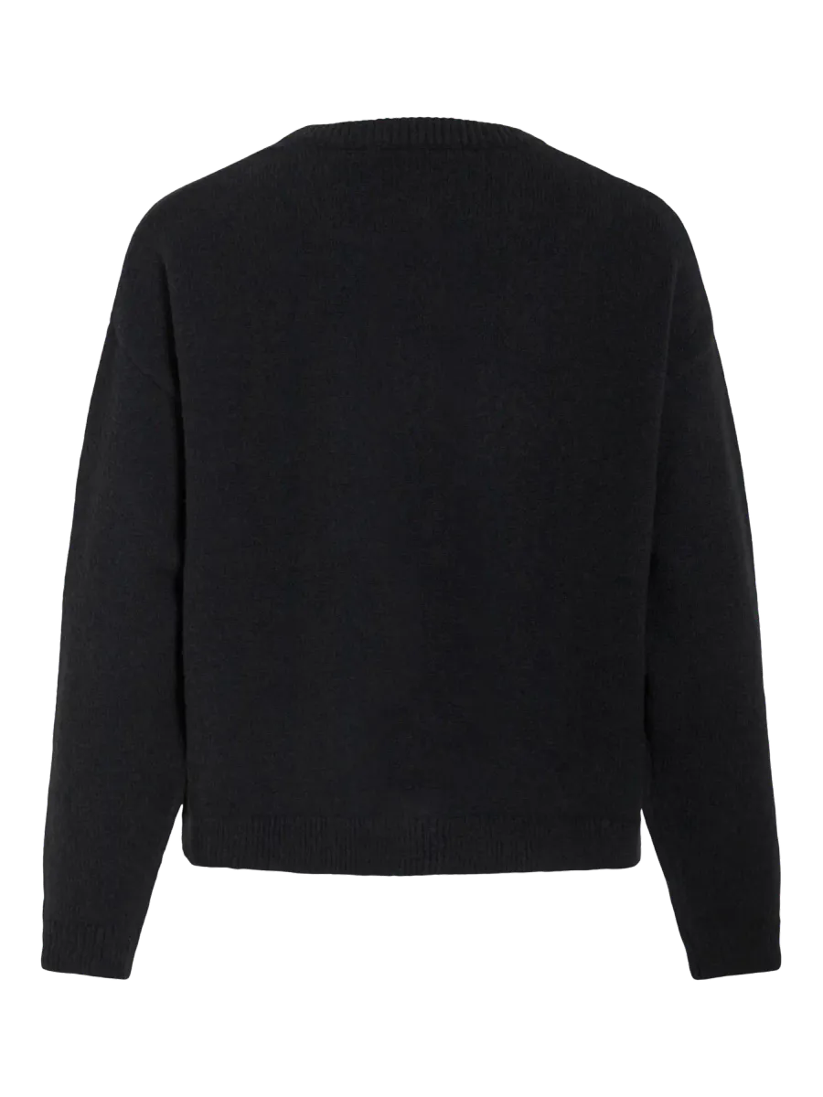 BRIANNA BOW CARDIGAN - SORT