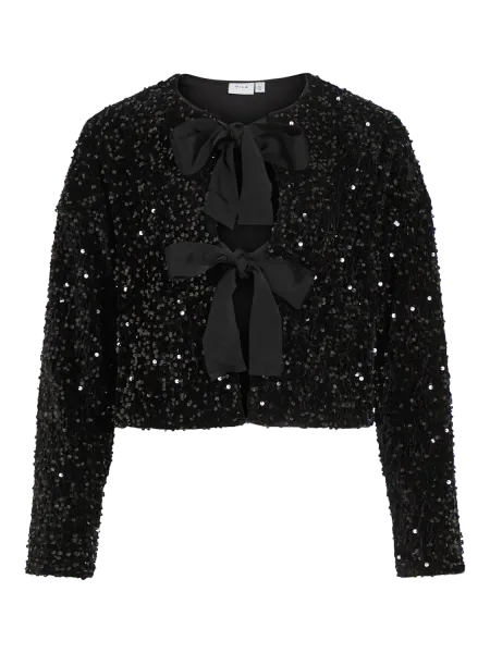 Hovedbilde ARIA PALJETT CARDIGAN - SORT