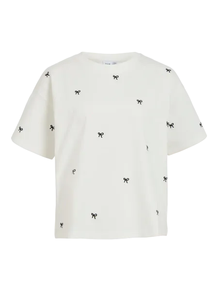 Hovedbilde MONIE T-SHIRT M/BOW - HVIT 
