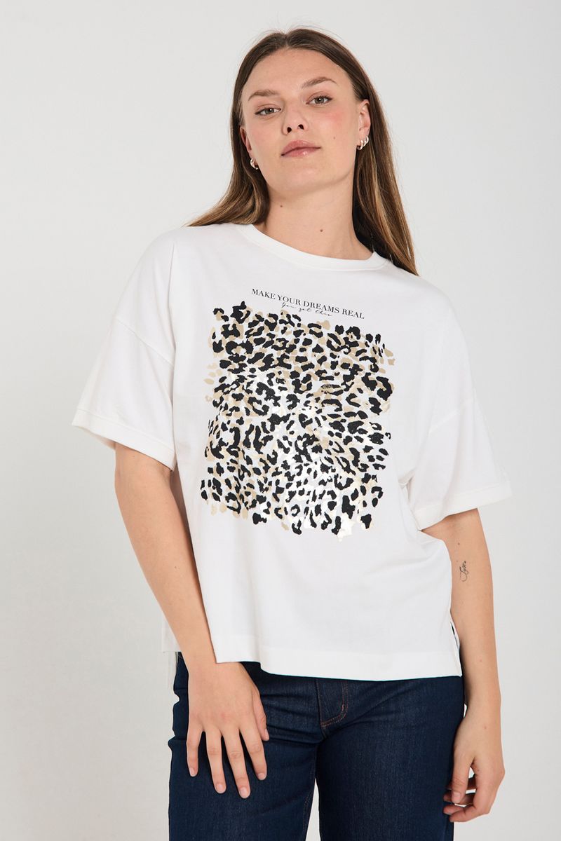 CAROL T-SHIRT - OFFWHITE / SORT