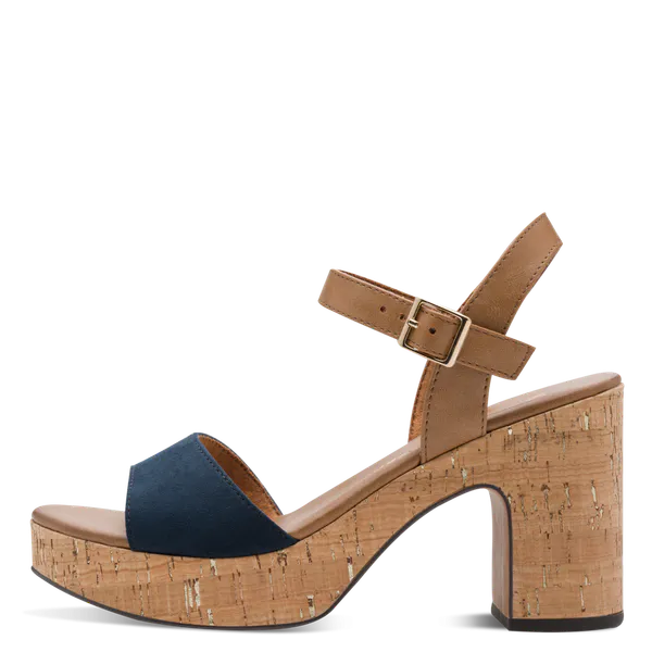 Hovedbilde SANDAL M/KORK HÆL - NAVY