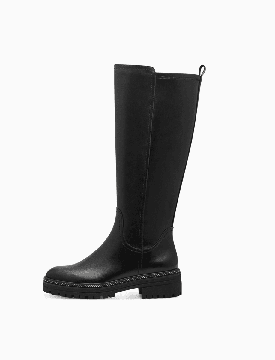 HØY STØVLETT M/BLING - SORT