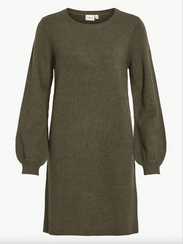 VIRIL KNIT KJOLE - OLIVEN