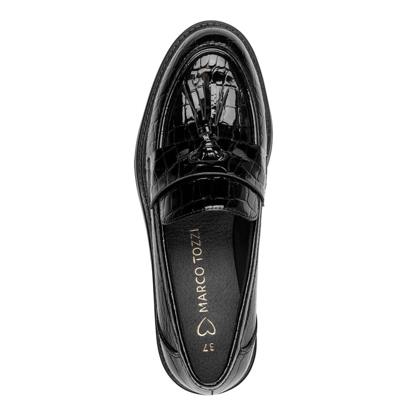 LOAFER - SORT CROCO PATENT