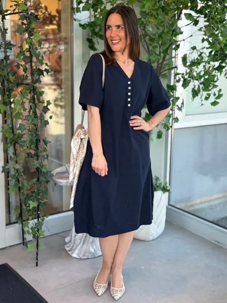 Hovedbilde LAVA KJOLE V-HALS - NAVY