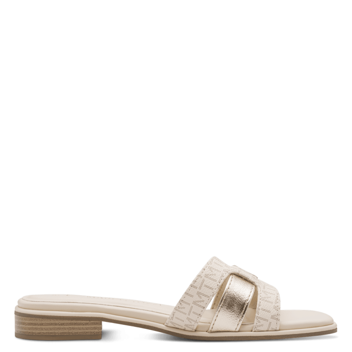 SANDAL M/LAV HÆL MT - CREAM