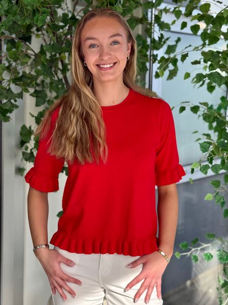 Hovedbilde KATIE GENSER M/FRILL - RØD