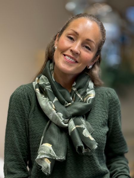 Hovedbilde SKJERF FLOWERS - GRØNN / OLIVEN