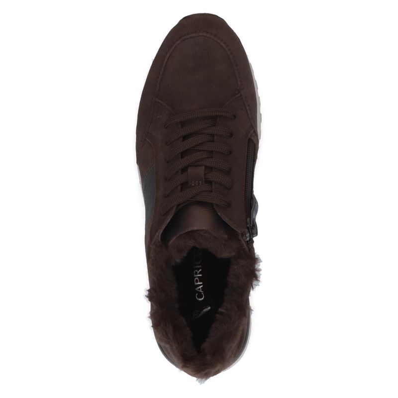 SNEAKERS I SKINN M/TEDDY - BRUN