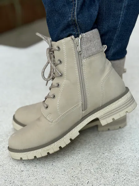 Hovedbilde BOOTS M/KNYTING - TAUPE