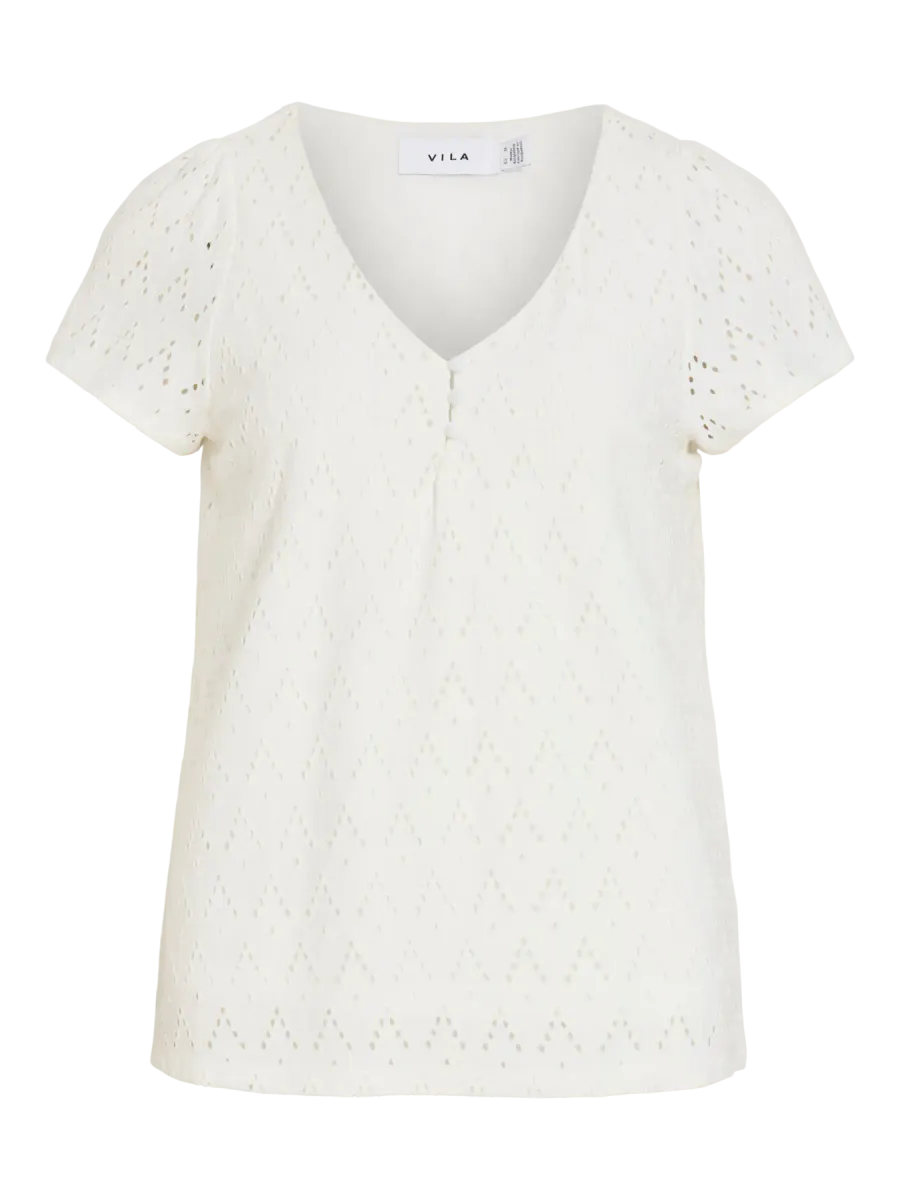 AMALINA TOPP EMBRO - OFFWHITE