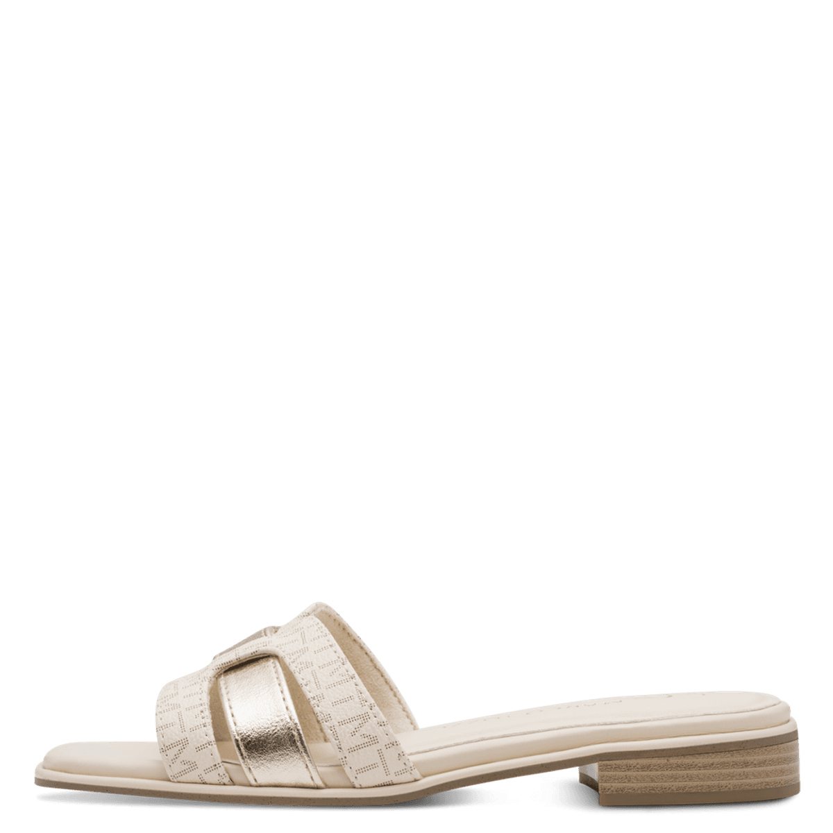 SANDAL M/LAV HÆL MT - CREAM