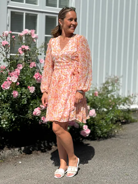 Hovedbilde AUDORA MIDI KJOLE - ORANGEMIX