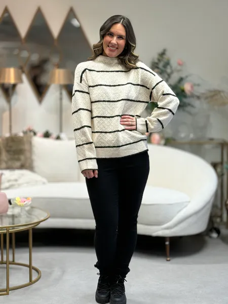 Hovedbilde HARA PULLOVER - MOONBEAM/SORT