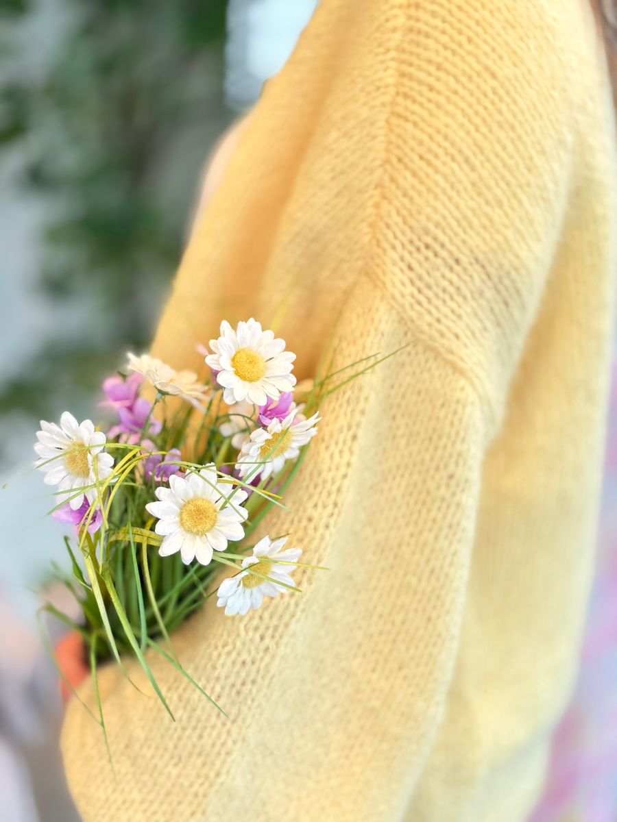 MAYBE STRIKKET CARDIGAN - GUL