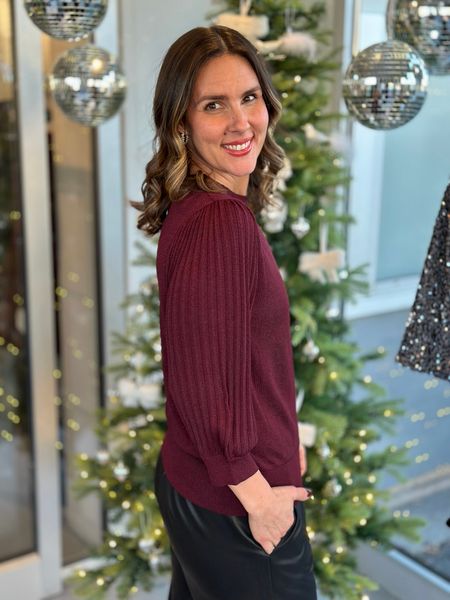 Hovedbilde GLITTA PULLOVER M/LUREX - PLOMME