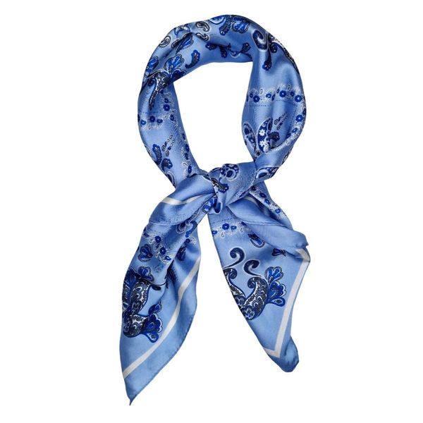 Hovedbilde SKJERF SILKELOOK PAISLEY - MELLOMBLÅ