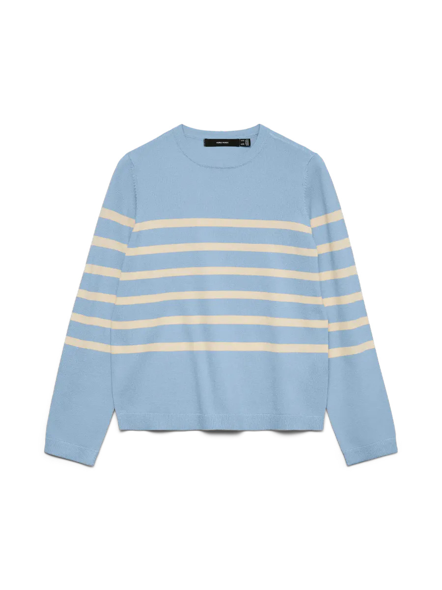 SABA GENSER STRIPET - LYSBLÅ/CREAM