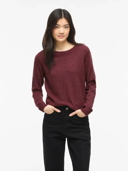 Hovedbilde VIRIL GENSER O-NECK - PLOMME