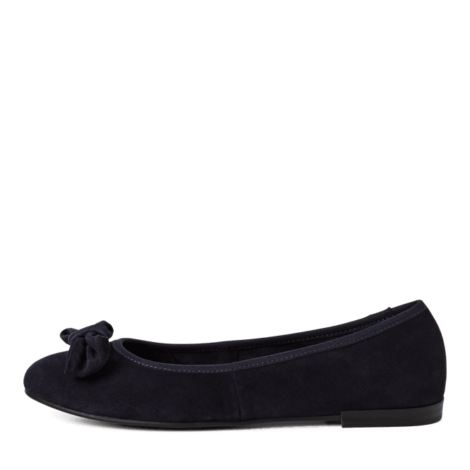 Hovedbilde BALLERINA I SKINN M/SLØYFE - NAVY