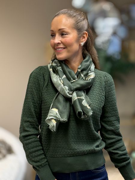 Hovedbilde SKJERF FLOWERS - GRØNN / OLIVEN