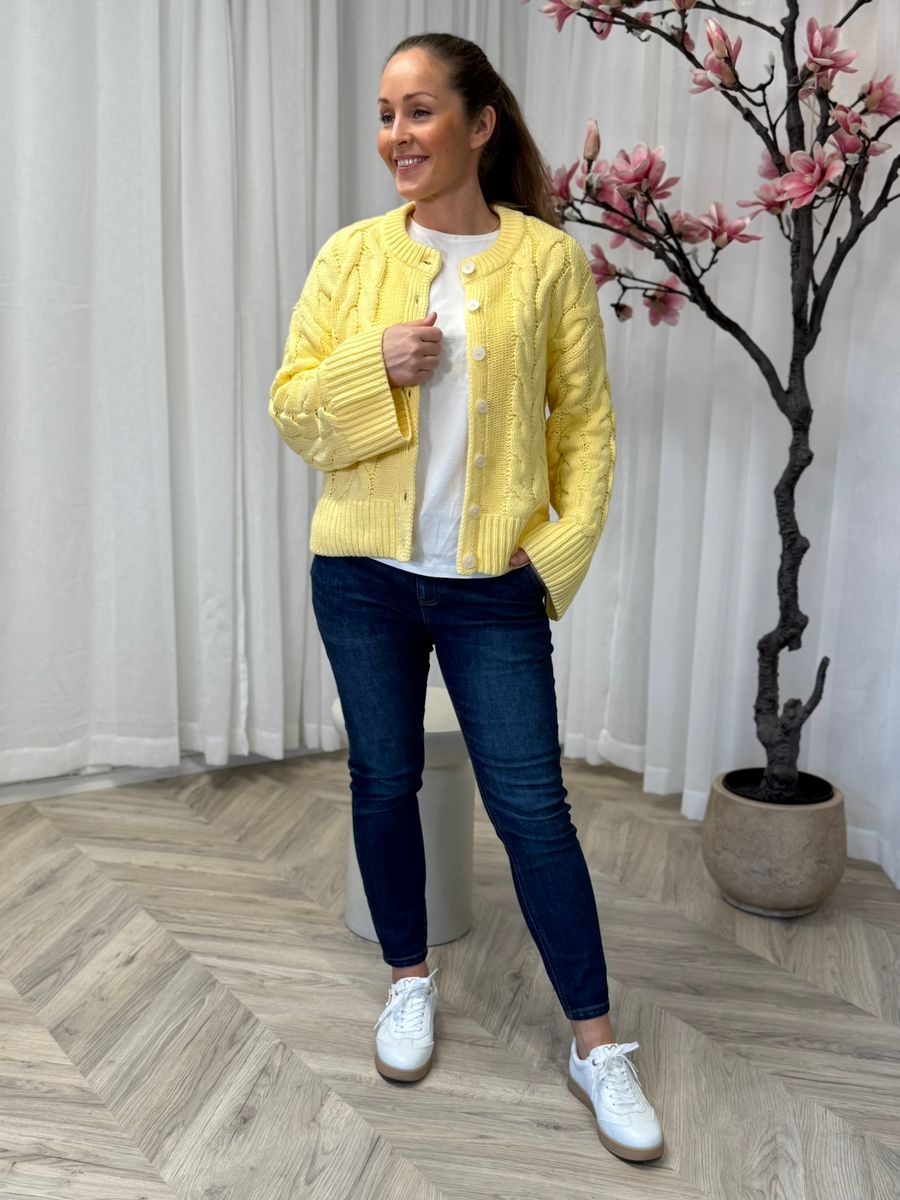 SVEA THEA CABEL CARDIGAN - GUL