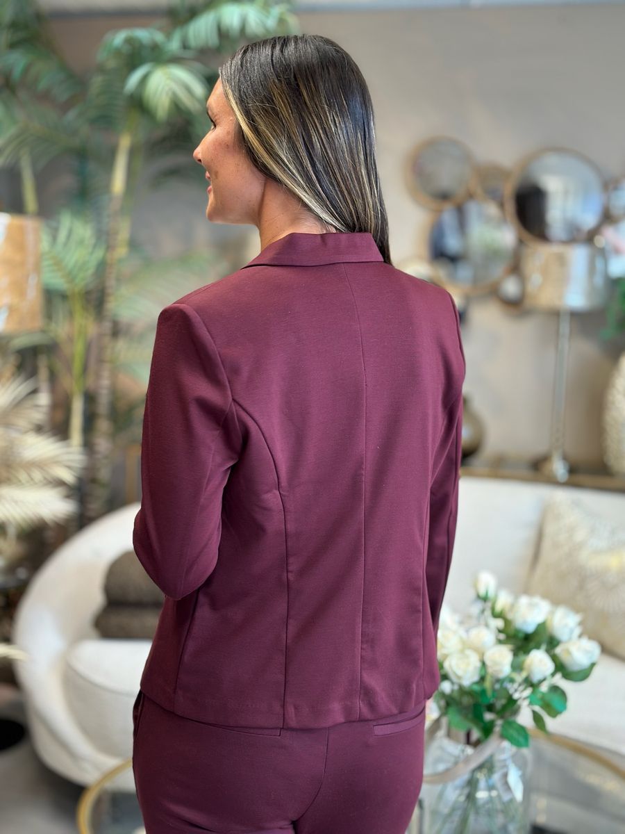 NANNI KORT BLAZER - PLOMME