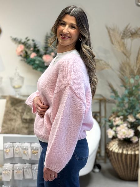 Hovedbilde MAYBE STRIKKET GENSER - ROSA