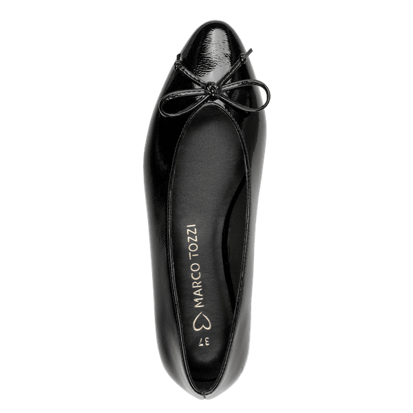 Hovedbilde BALLERINA M/SLØYFE - SORT PATENT