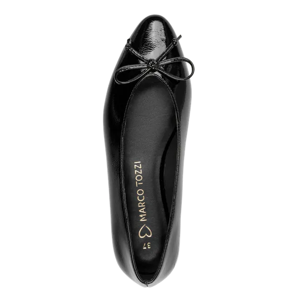 Hovedbilde BALLERINA M/SLØYFE - SORT PATENT