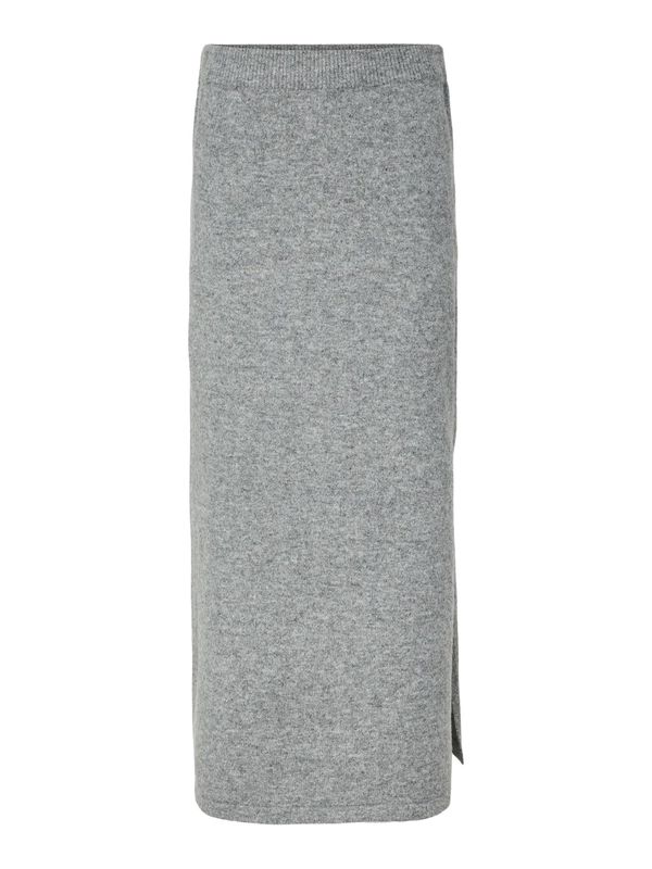 SALLY KNIT SKJØRT - GRÅ