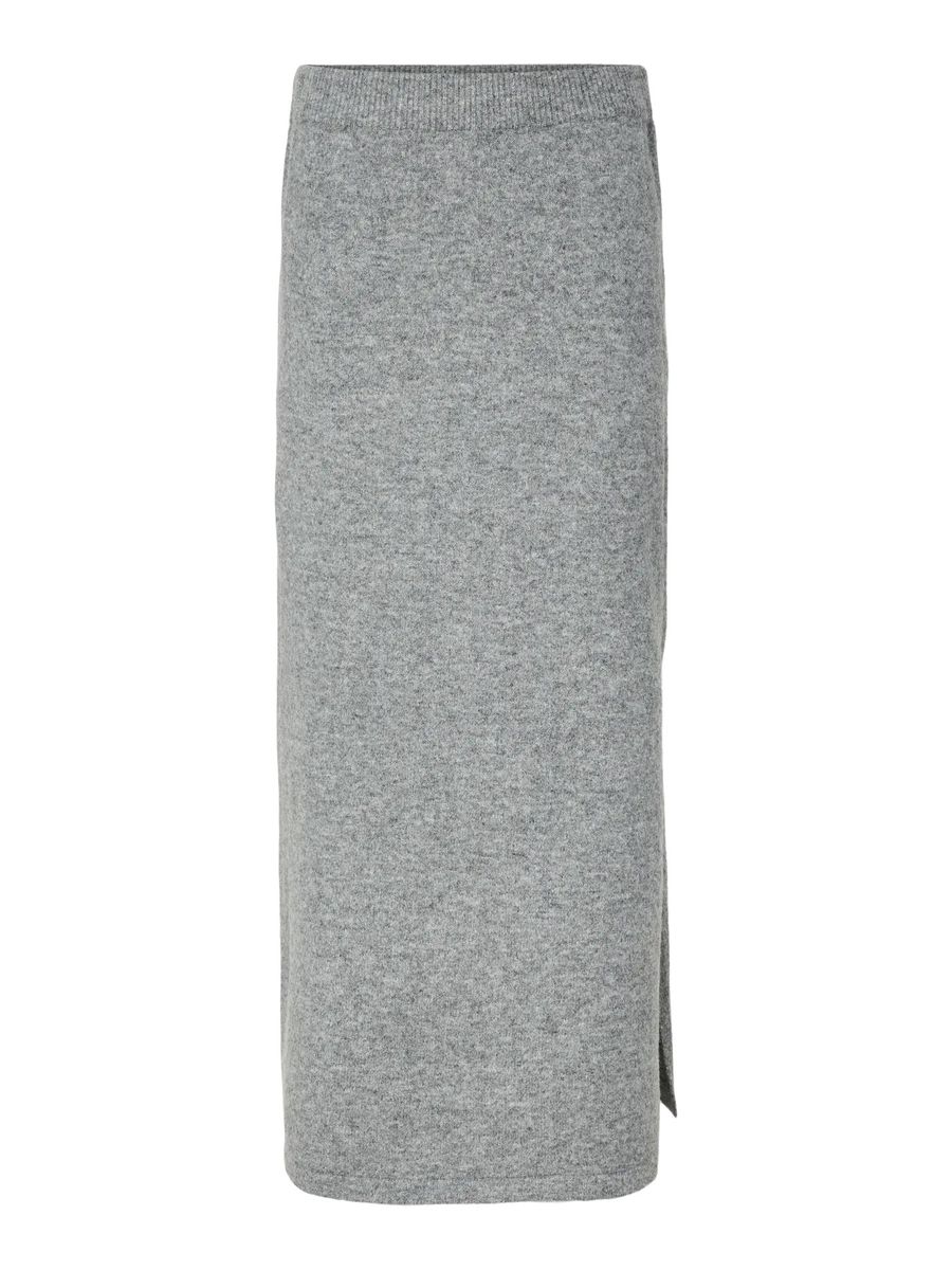 SALLY KNIT SKJØRT - GRÅ